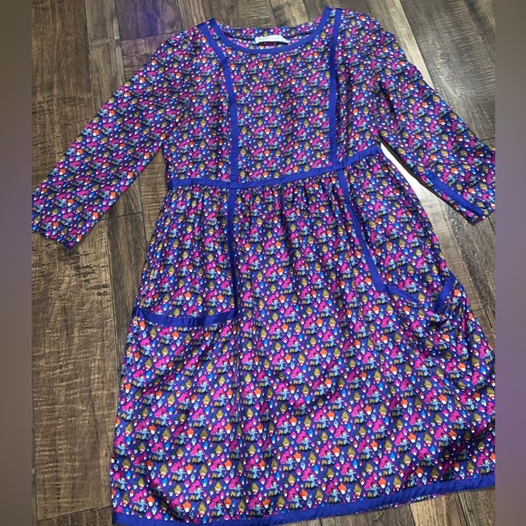 See by Chloe silk printed boho designer formal contemporary purple spring $500 - Picture 3 of 9